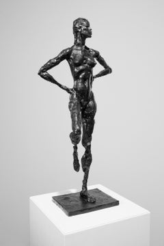 "Woman" Bronze Sculpture with Patina, Female Nude