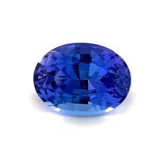 Artisan 1,50ct Oval Tansanit Edelstein, Medium Violett-Blau Farbe