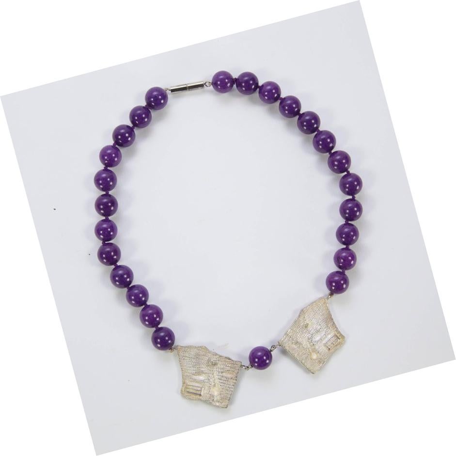 statement necklace purple