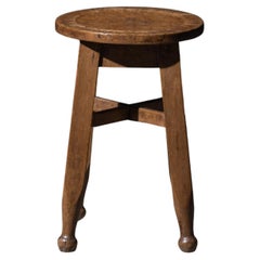 Artisan Arts & Crafts Stool, France, Early 20th Century