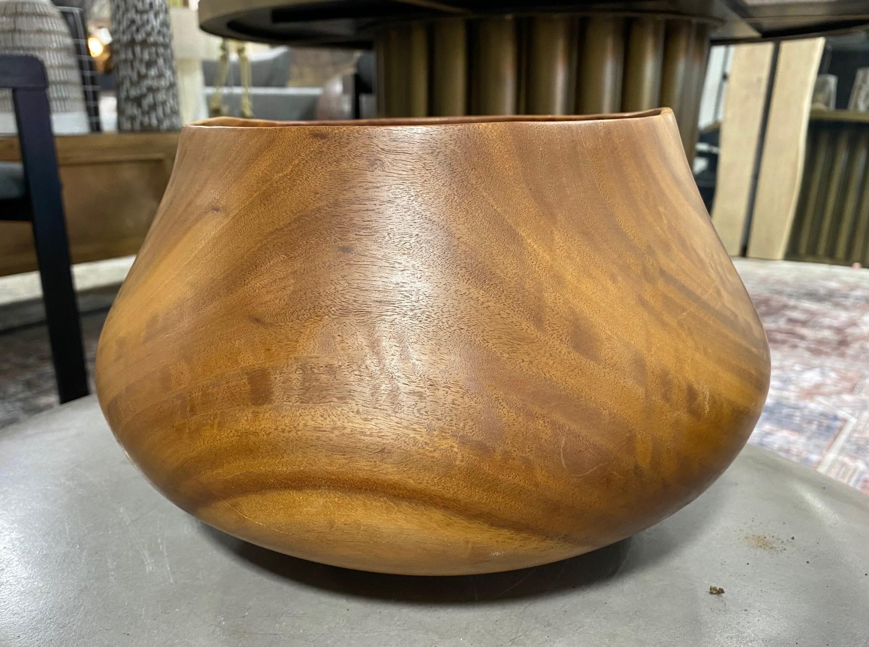 Modern Artisan Atist Signed Turned Wood Bowl