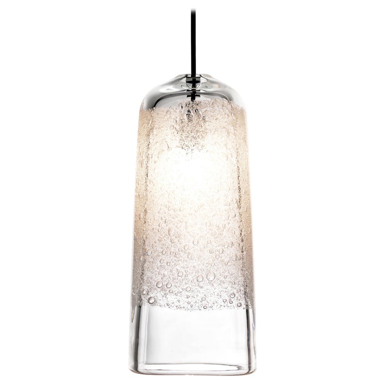Glass Shade For Pendant Light artisan blown glass shade clear square bubble pendant light made to order for sale