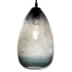 Grey Cone Bubble Pendant Light, Hand Blown Glass - Made to Order