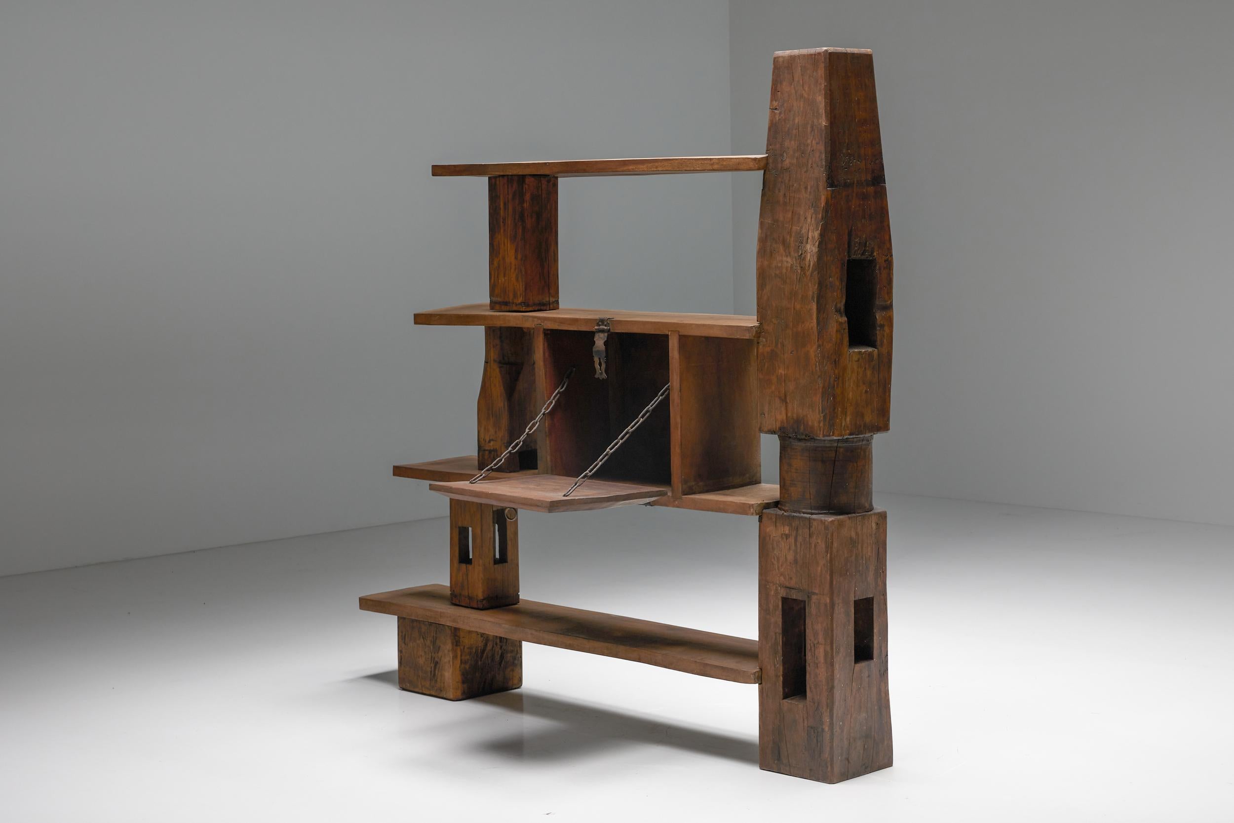 asymmetrical shelving unit