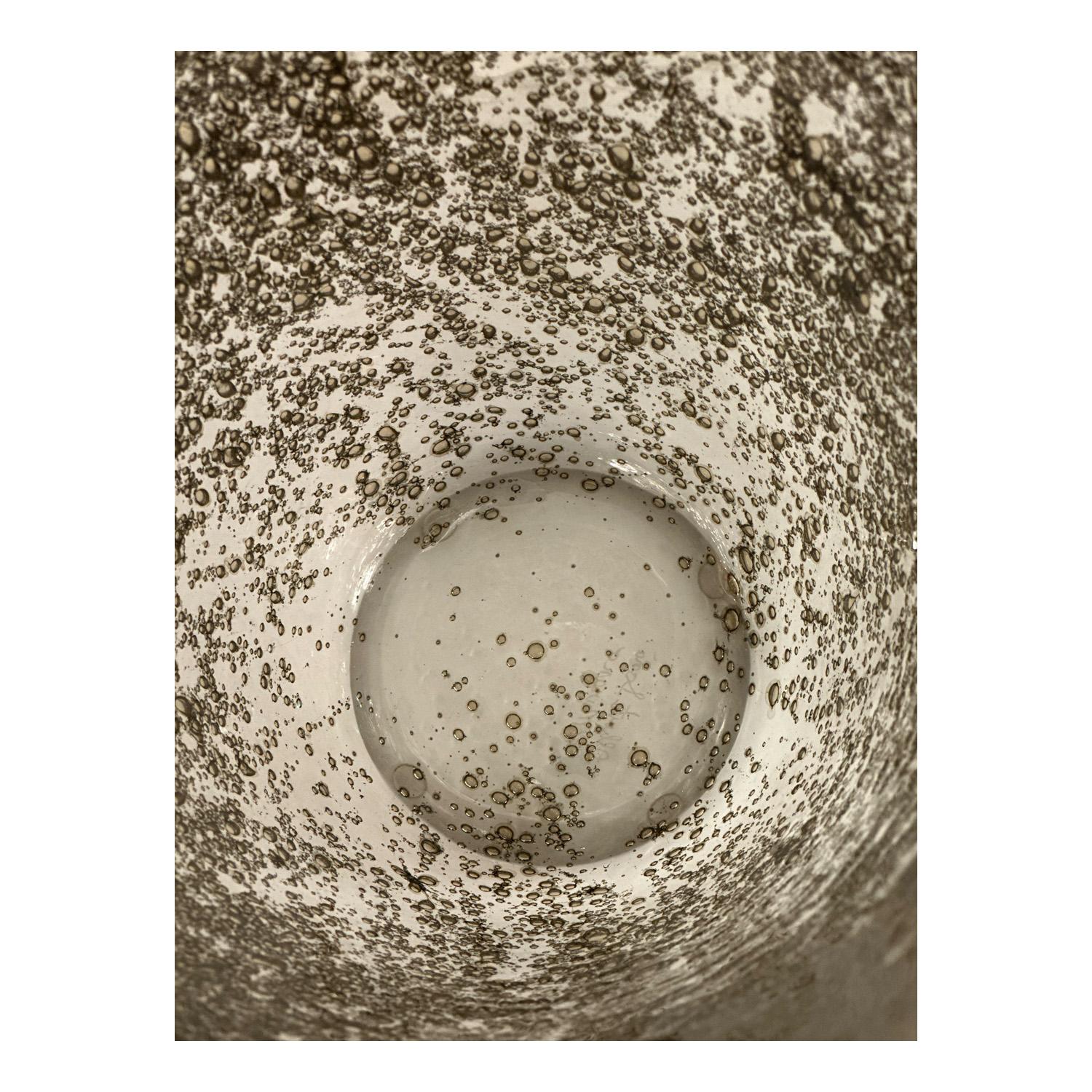 Fatto a mano Vaso artigianale in vetro di Murano bronzo Pulegoso in vendita