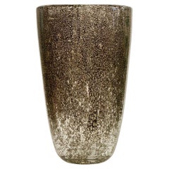 Artisan Bronze Murano Pulegoso Glass Vase