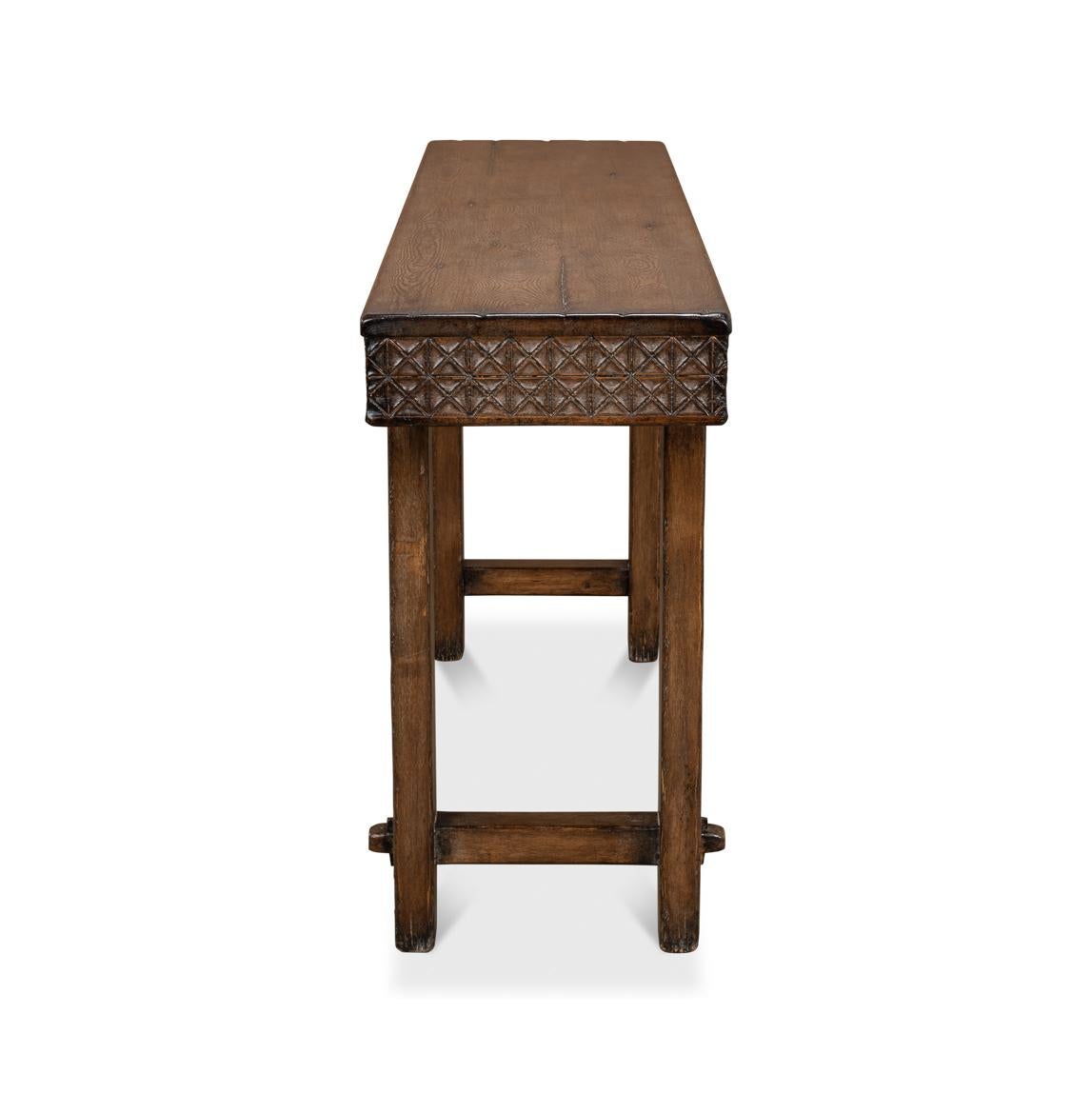 XXIe siècle et contemporain Table console sculptée artisanale en vente