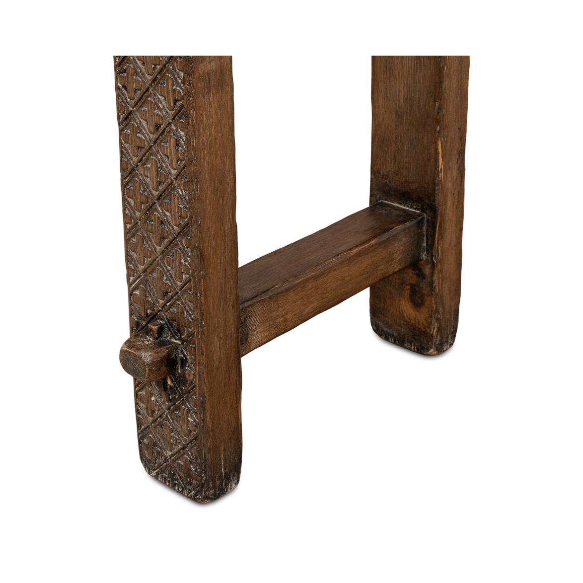 Artisan Carved Console Table For Sale 2
