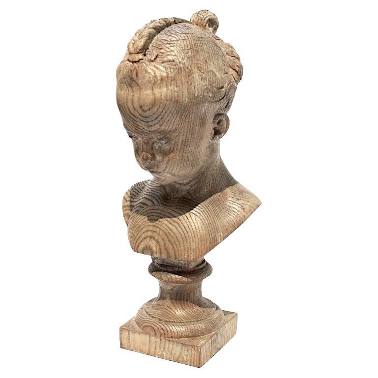 Artisan Carved Head of a Young Girl