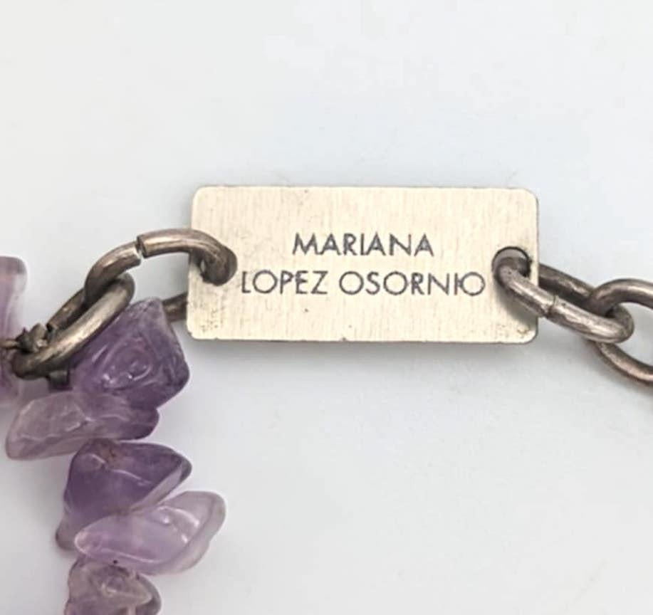 Artisan Crafted Amethyst Choker Designed By Mariana Lopez Osorio In Good Condition For Sale In Miami, FL