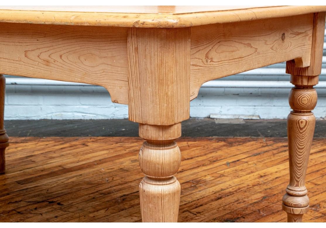 20th Century Artisan Crafted English Pine Farm Table