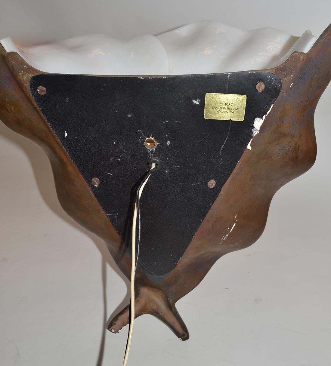 Artisan-crafted Organic Bronze and Glass Sconces by Hilliard Lamps, USA, 1980s For Sale 1
