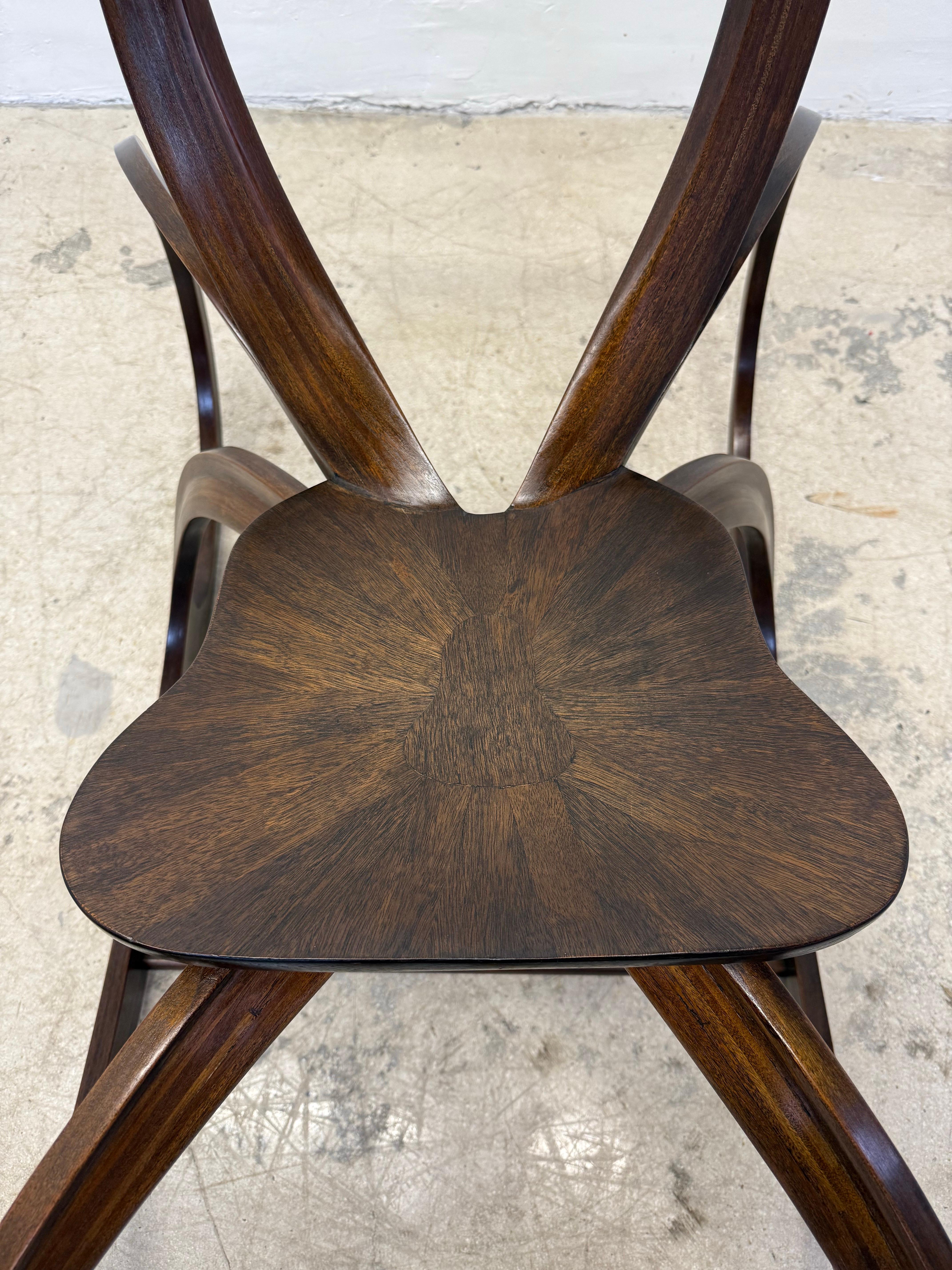 Artisan Crafted Organic Modern Sculptural Wood Rocking Chair, 1980s For Sale 11