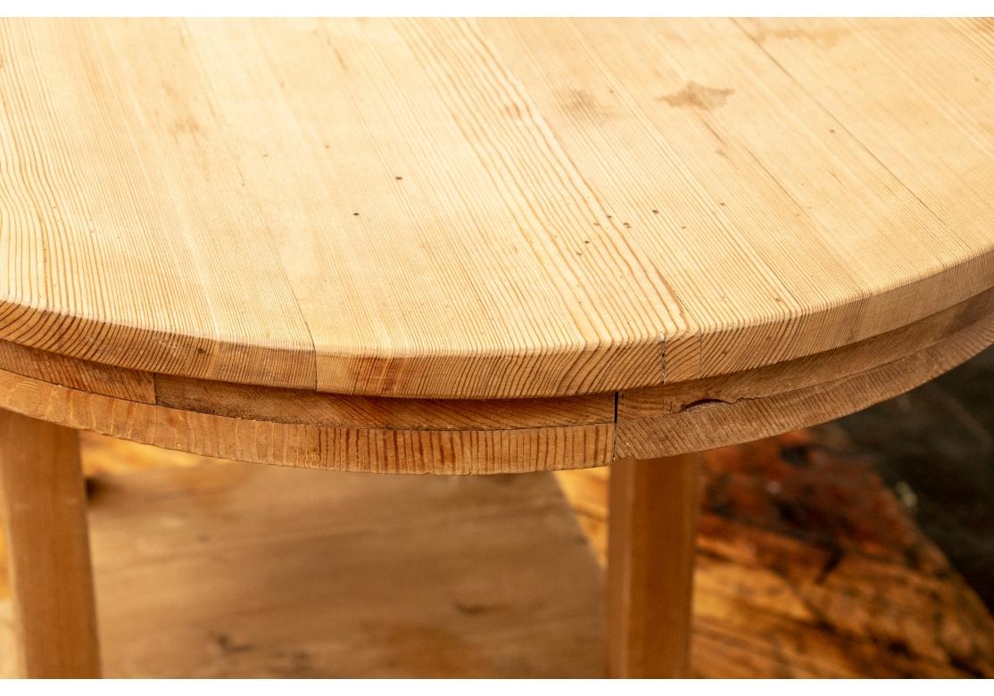 Artisan Crafted Oval Pine Tiered Table For Sale 4