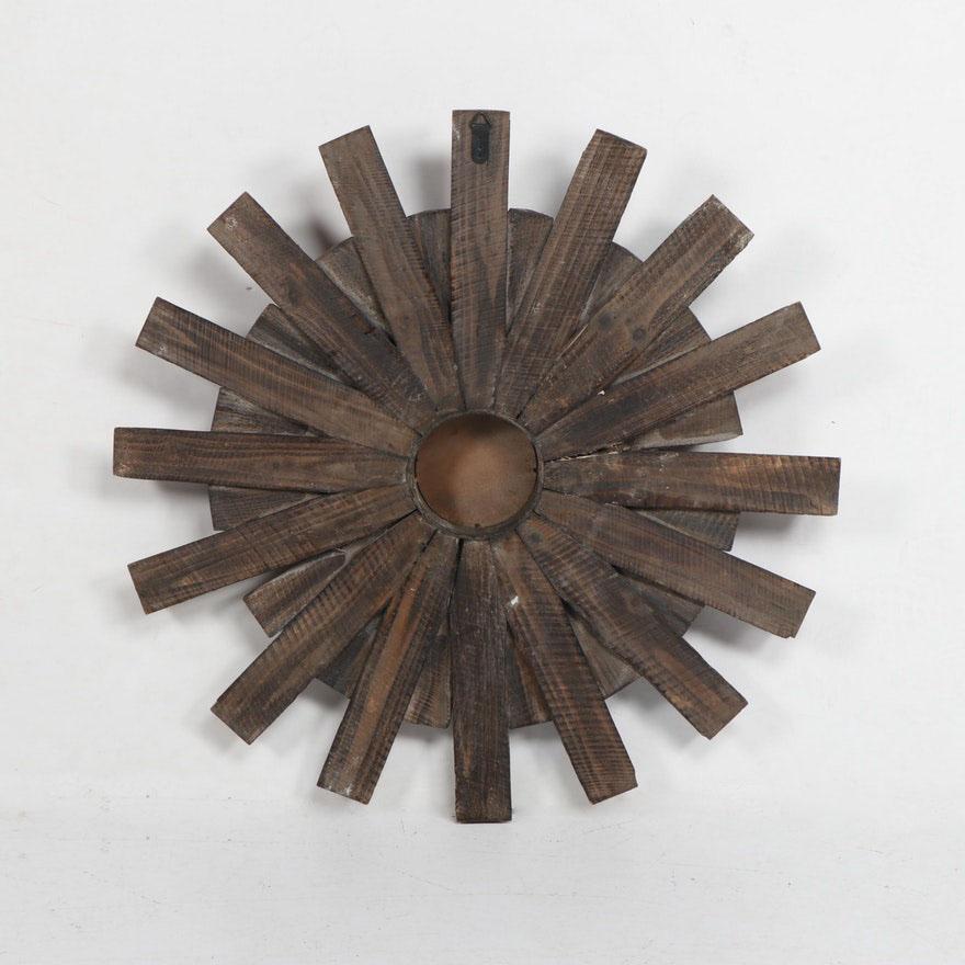 Artisan Crafted Rustic Sunburst Convex Mirror In Good Condition For Sale In Chicago, IL