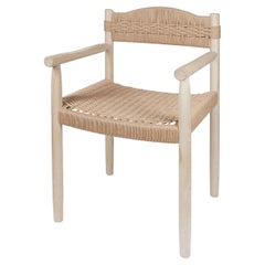 Artisan Dining room chair in ash - Woven Danish cord seat and back.