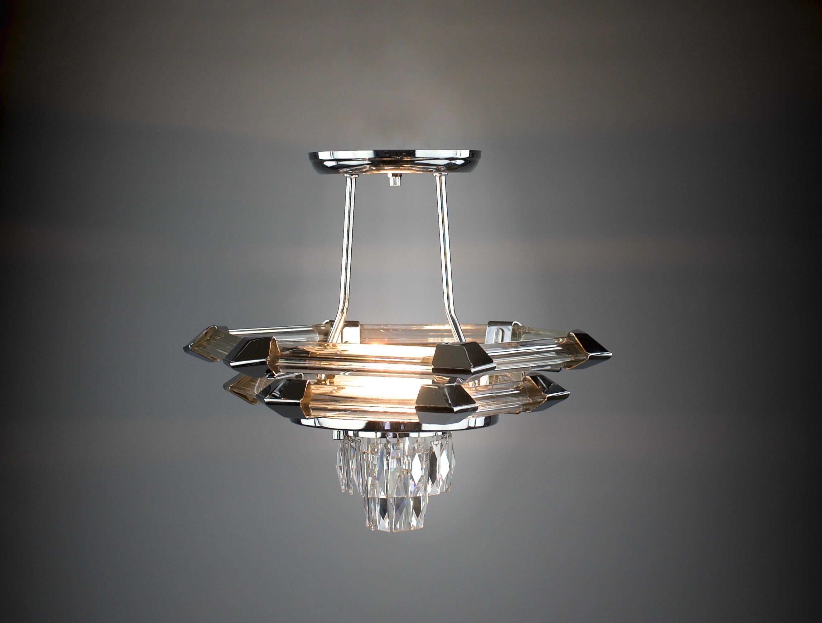 Artisan du Cristal Klein en Baccarat, Lámpara de araña, Francia Principios de la década de 2000 en venta 2