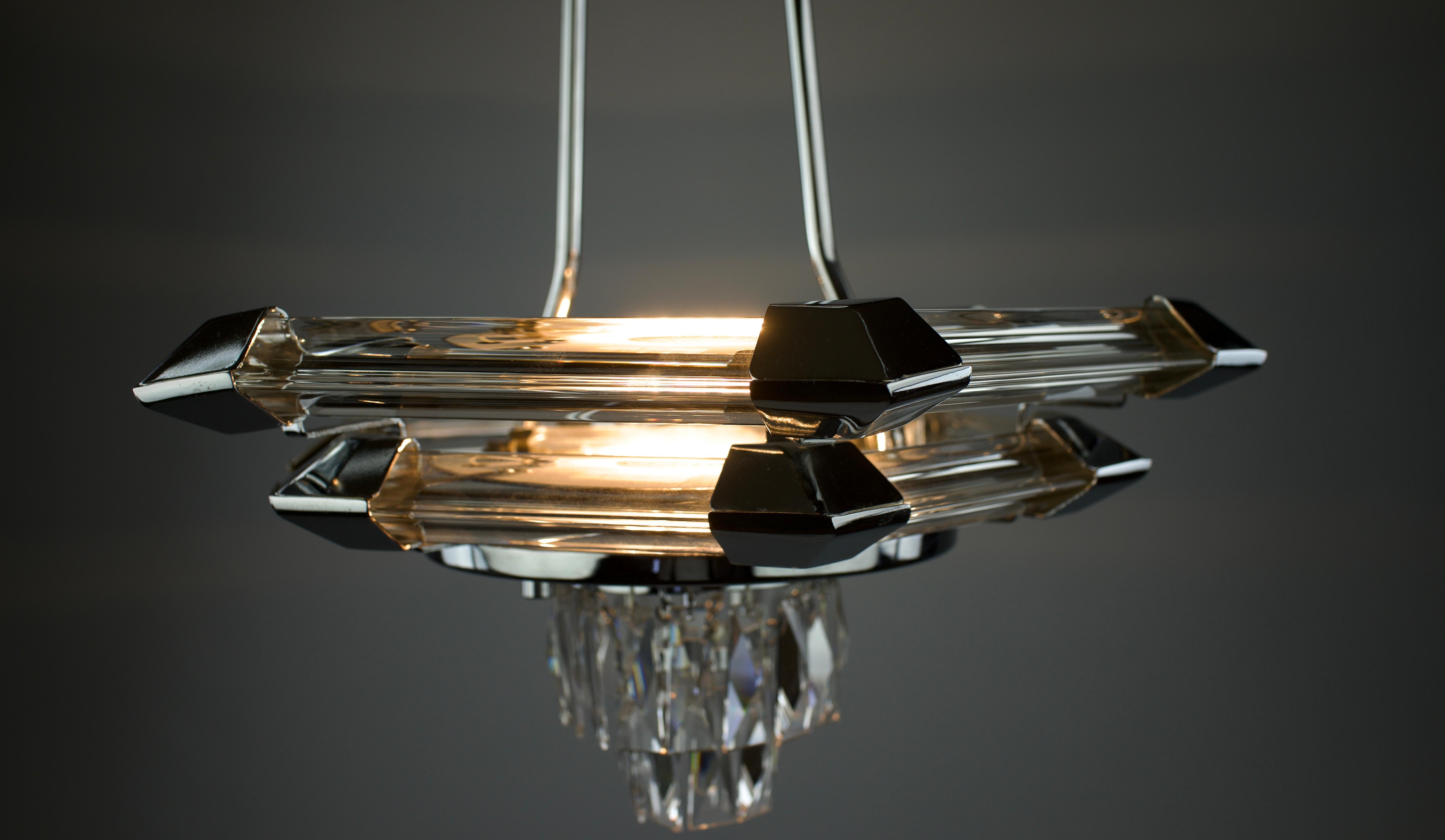 Artisan du Cristal Klein en Baccarat, Lámpara de araña, Francia Principios de la década de 2000 en venta 3