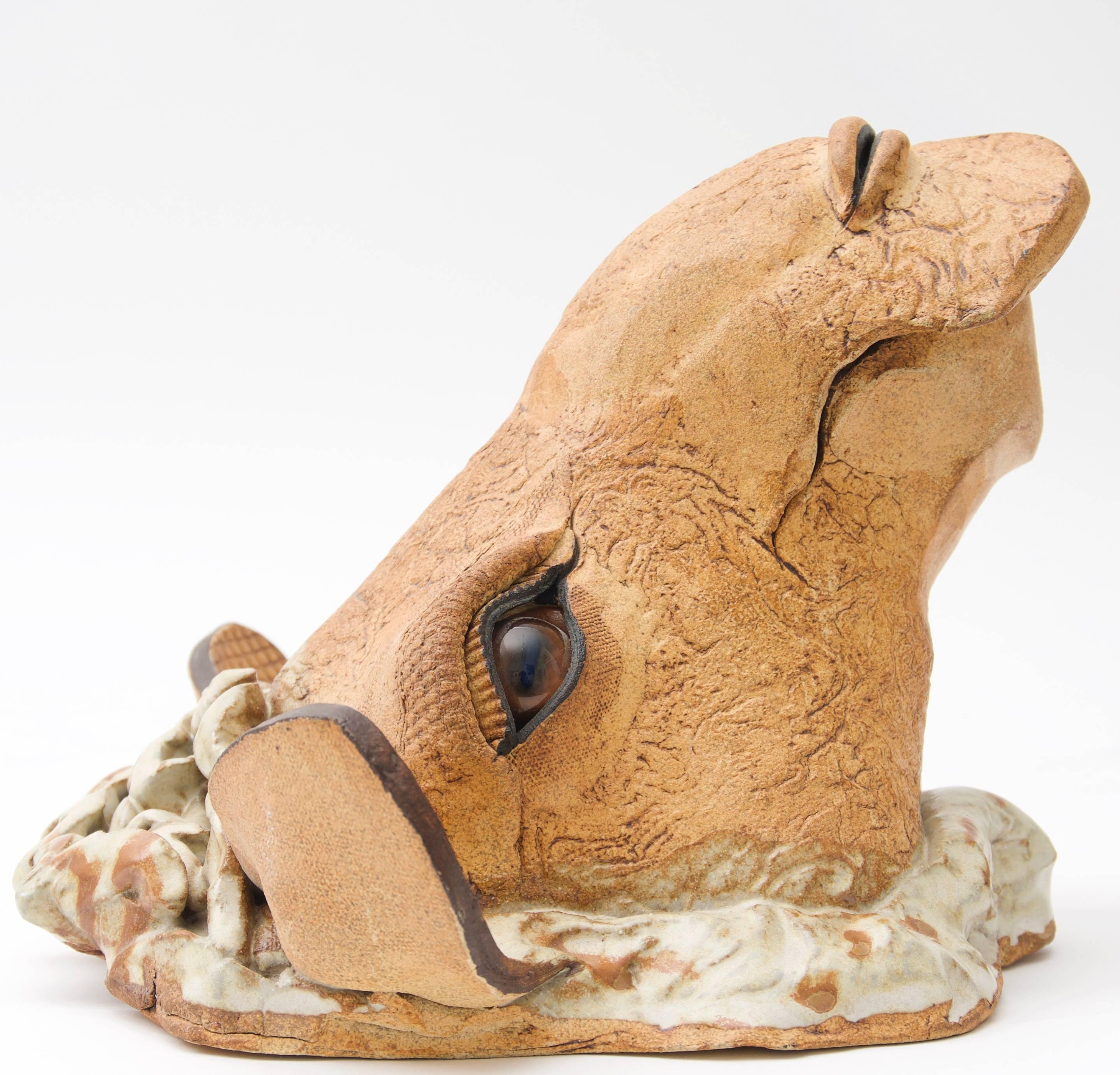 ceramic animal head wall mount