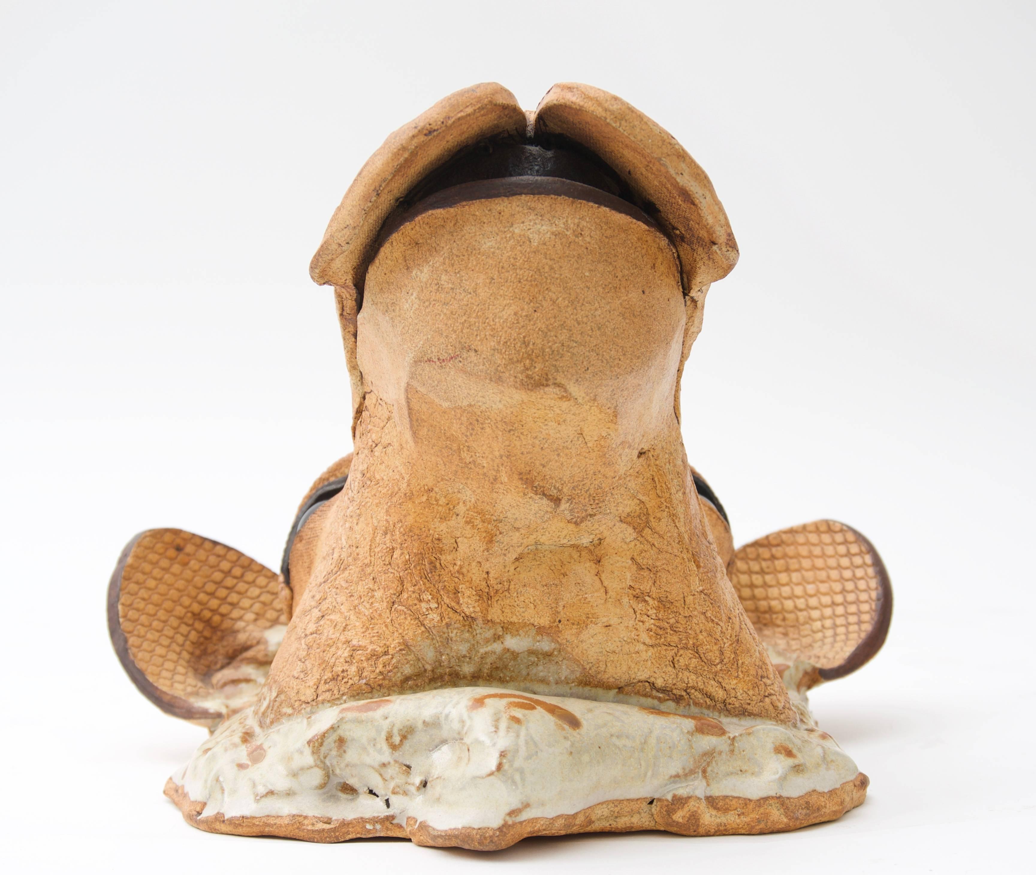Molded Artisan Earthenware Wall-Mount Camel Head