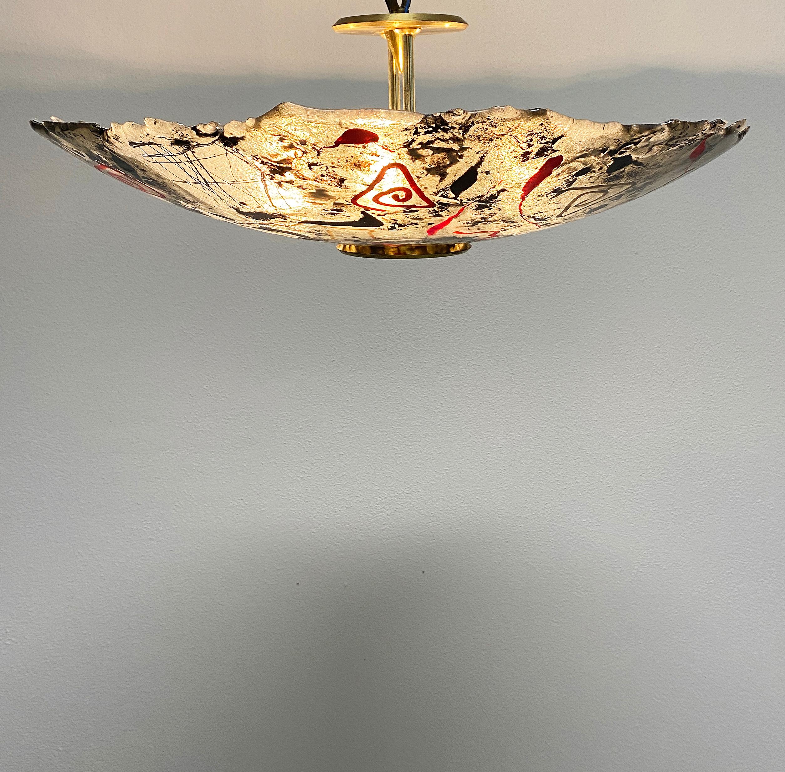 Empotrable de cristal de Murano Edición Artesanal, Italia, hacia 1960 Moderno de mediados de siglo en venta