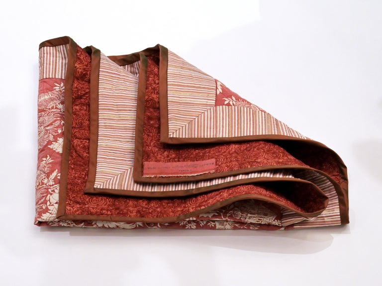 Artisan Fortuny Fabric "Fragonard" Throw by David Duncan Studio For