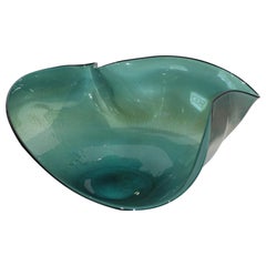 Artisan Glass Biomorphic Form Bowl