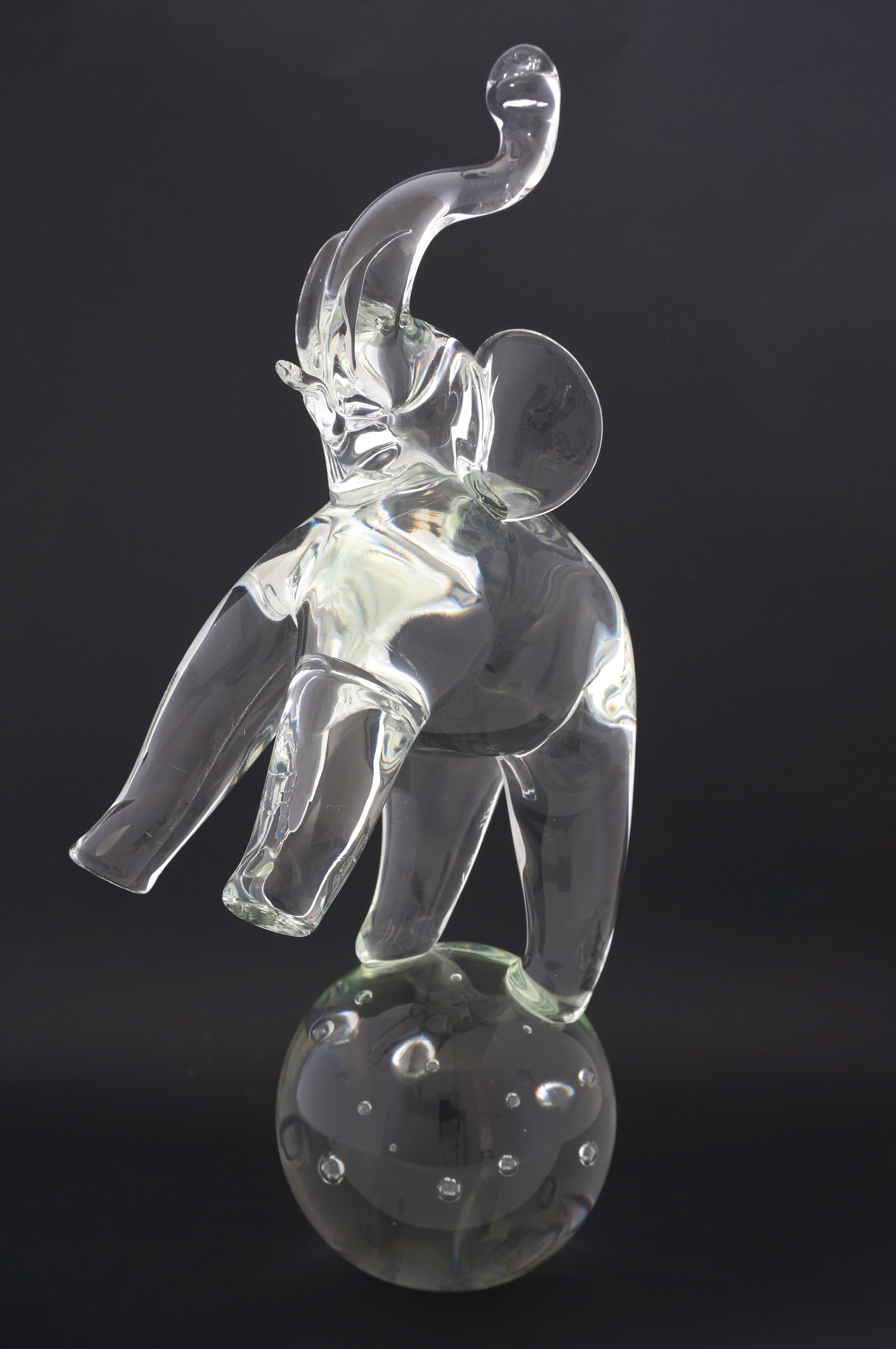 Unknown Artisan Glass Elephant