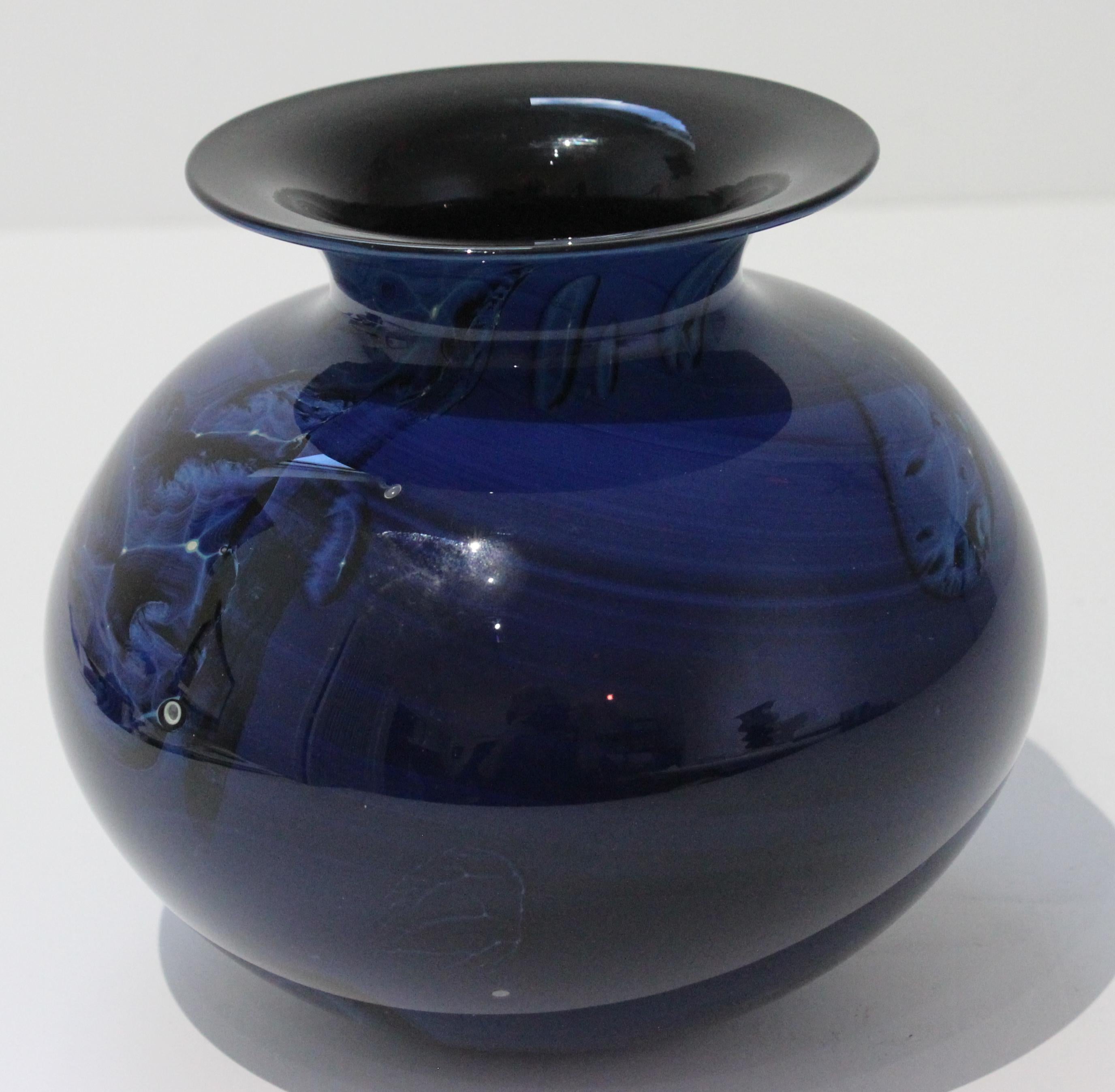 20th Century Artisan Glass Vase by Jimpson