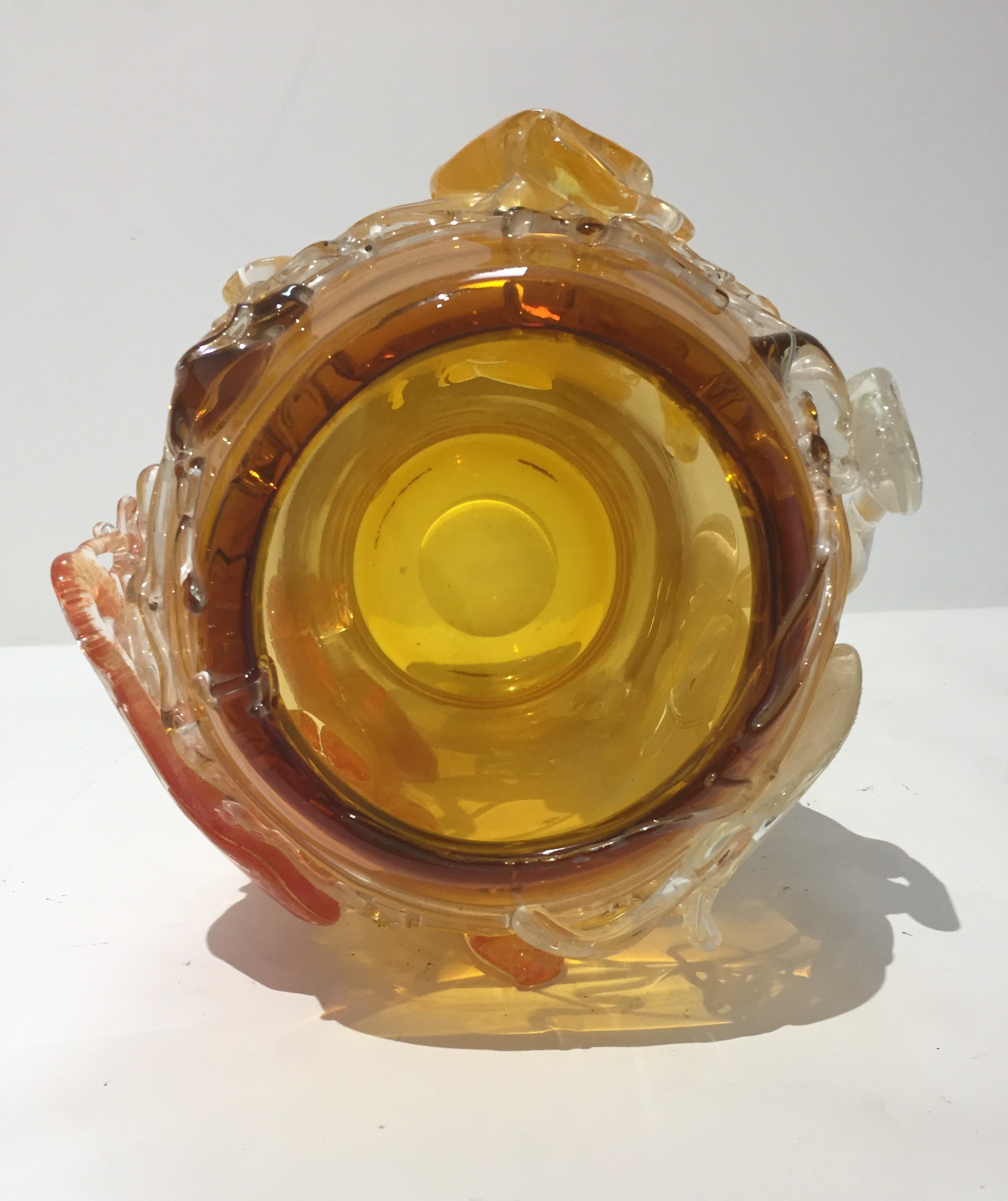 Art Glass Artisan Glass Vase by Robert Stern