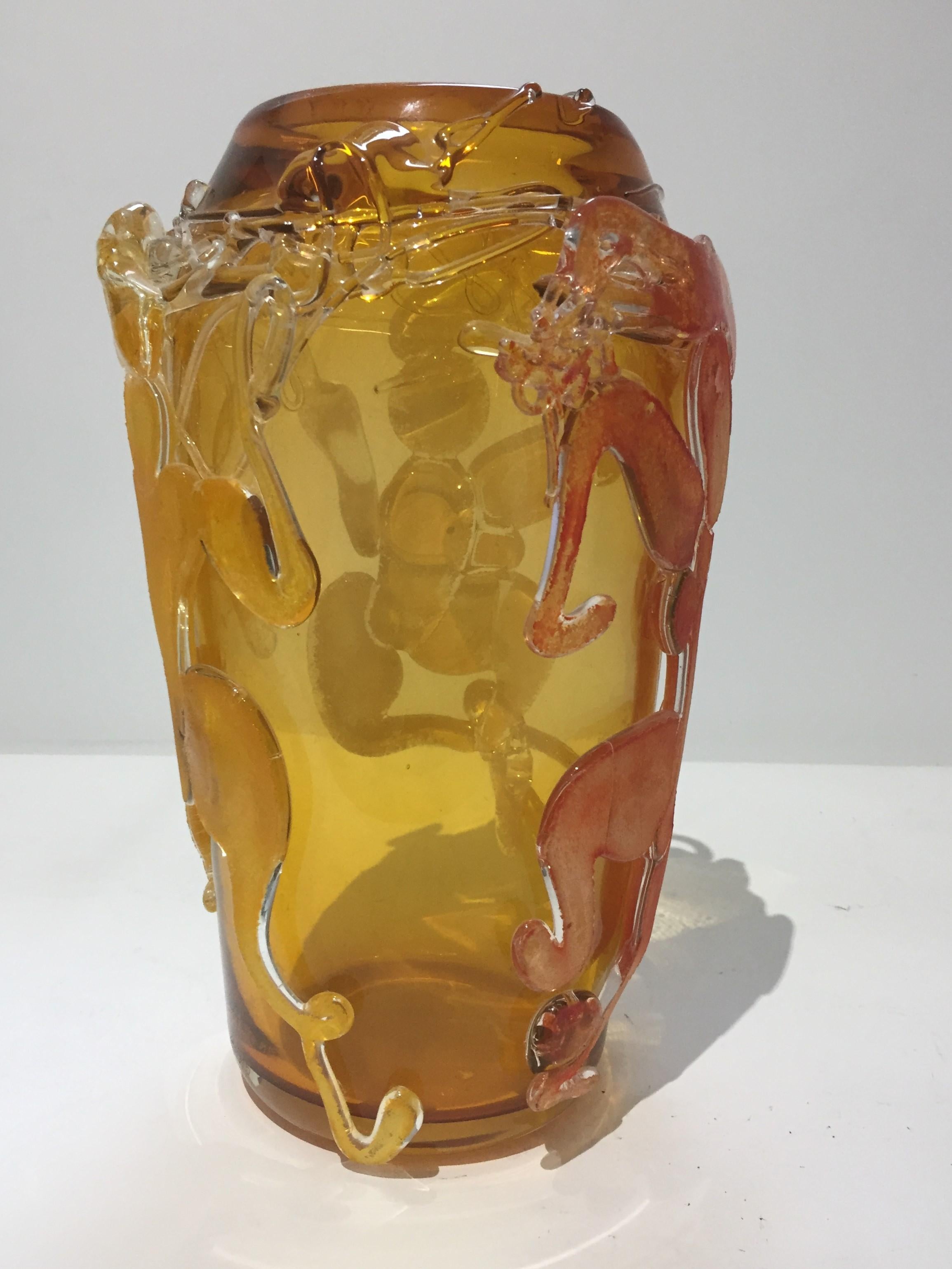 Modern Artisan Glass Vase by Robert Stern