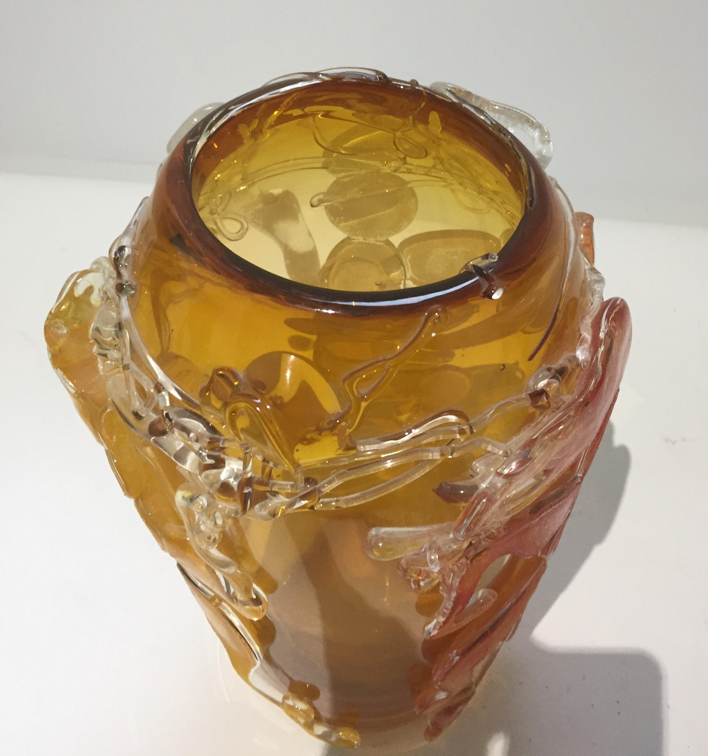 American Artisan Glass Vase by Robert Stern