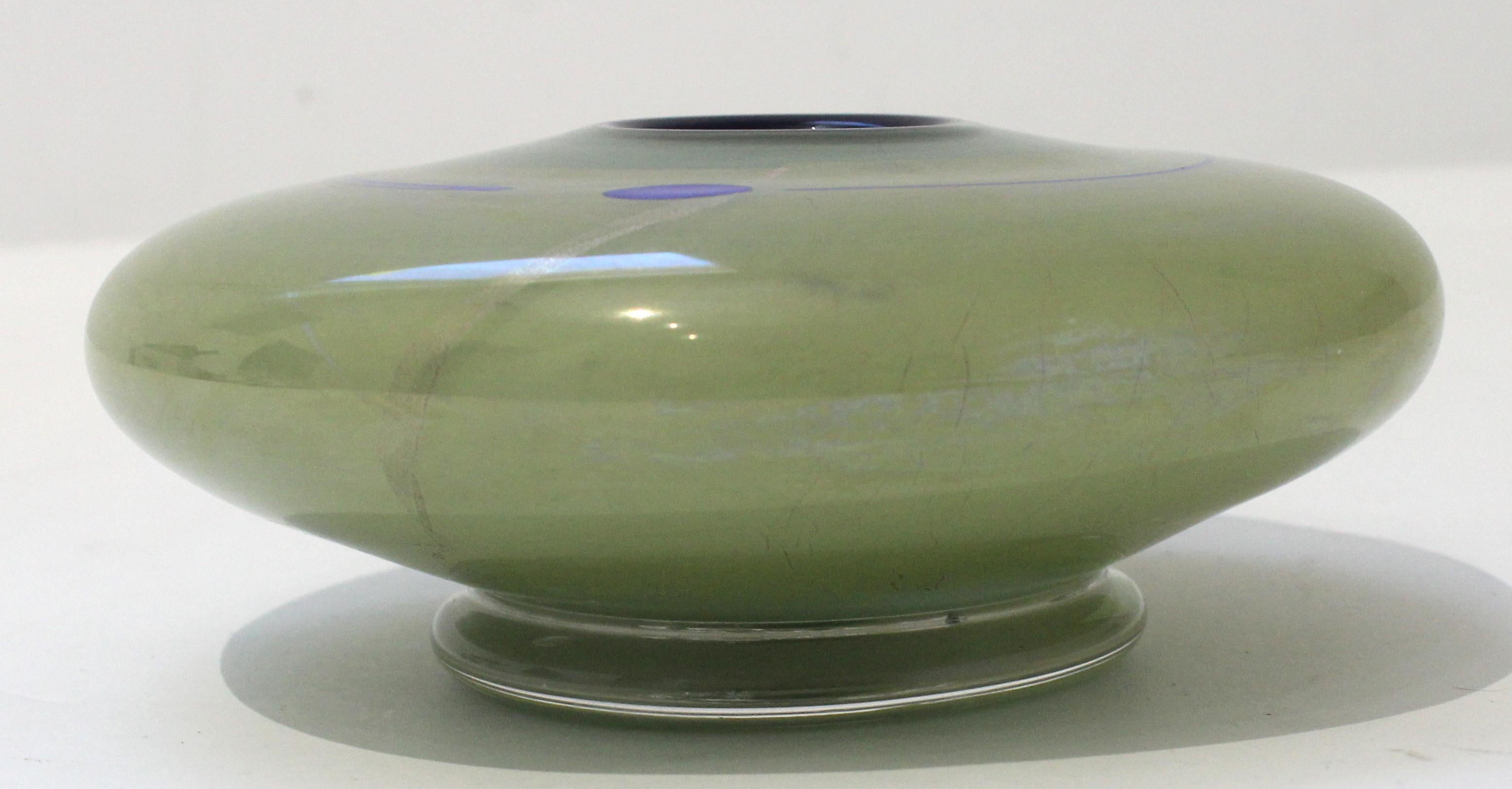 20th Century Artisan Glass Vase