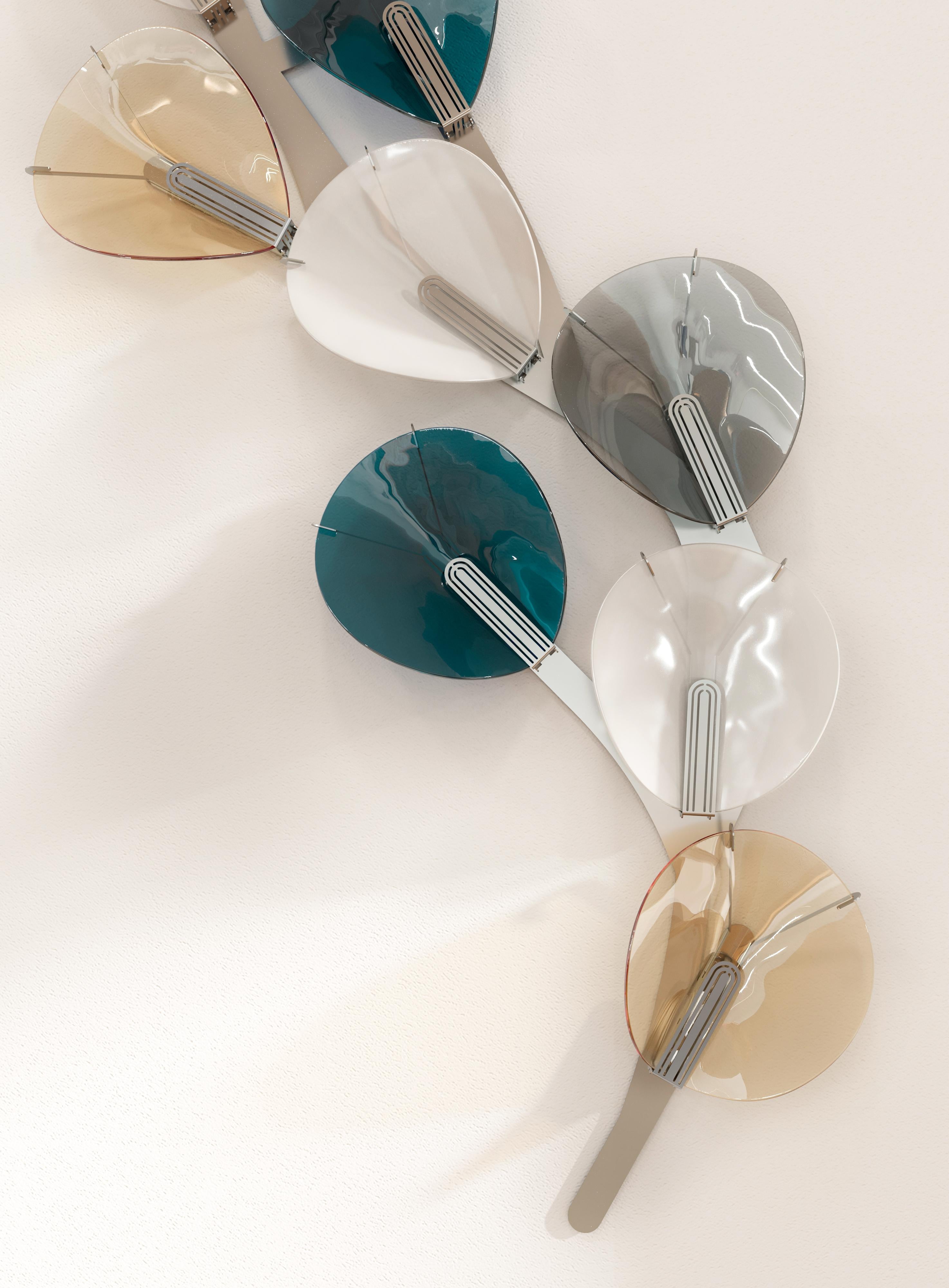 Wandleuchter aus Muranoglas in Grün und Rosa aus Barcelona im Angebot 2