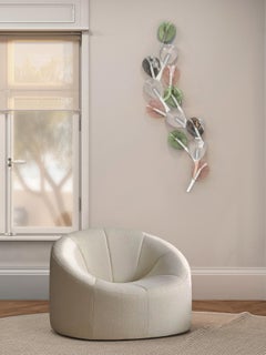 Wandleuchter aus Muranoglas in Grün und Rosa aus Barcelona