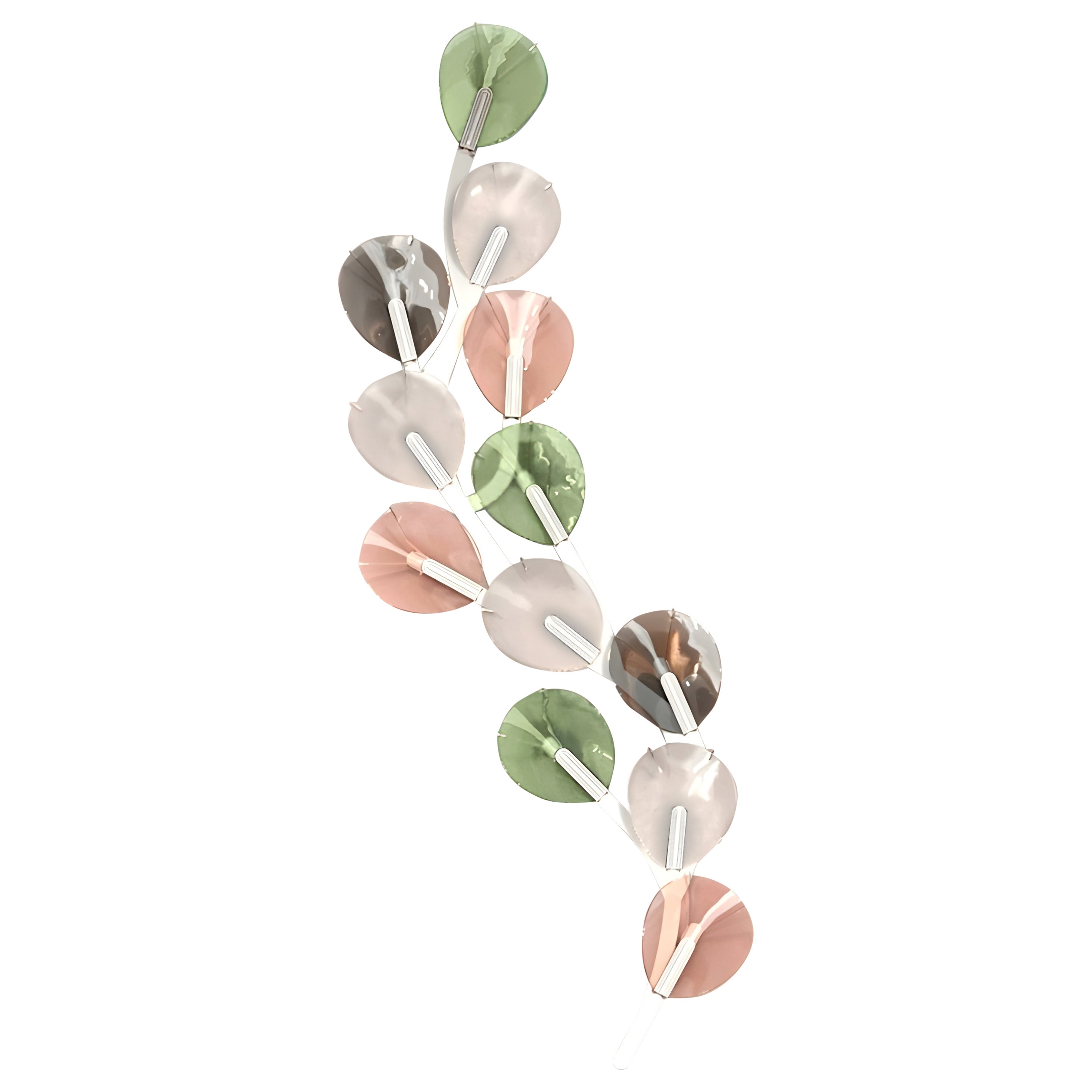 Wandleuchter aus Muranoglas in Grün und Rosa aus Barcelona