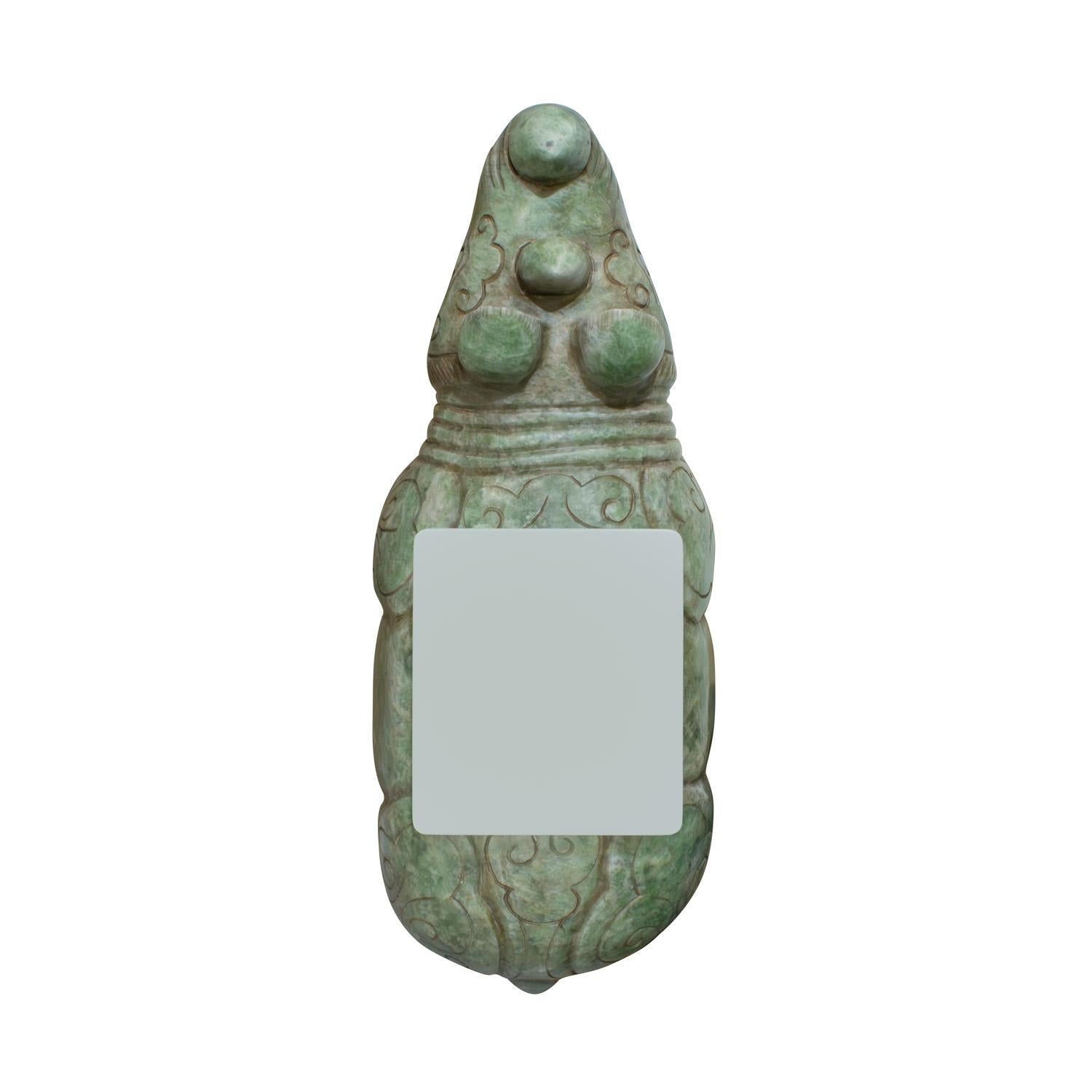 Chinois Table à rhinocéros chinoise en jade massif sculptée à la main par un artisan 20e siècle en vente