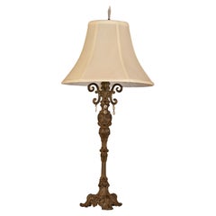 Artisan Hand Cast Table Lamp with Crystal Accents