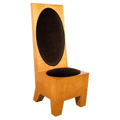 Artisan Hand Made Wood High Back Accent Foyer Chair