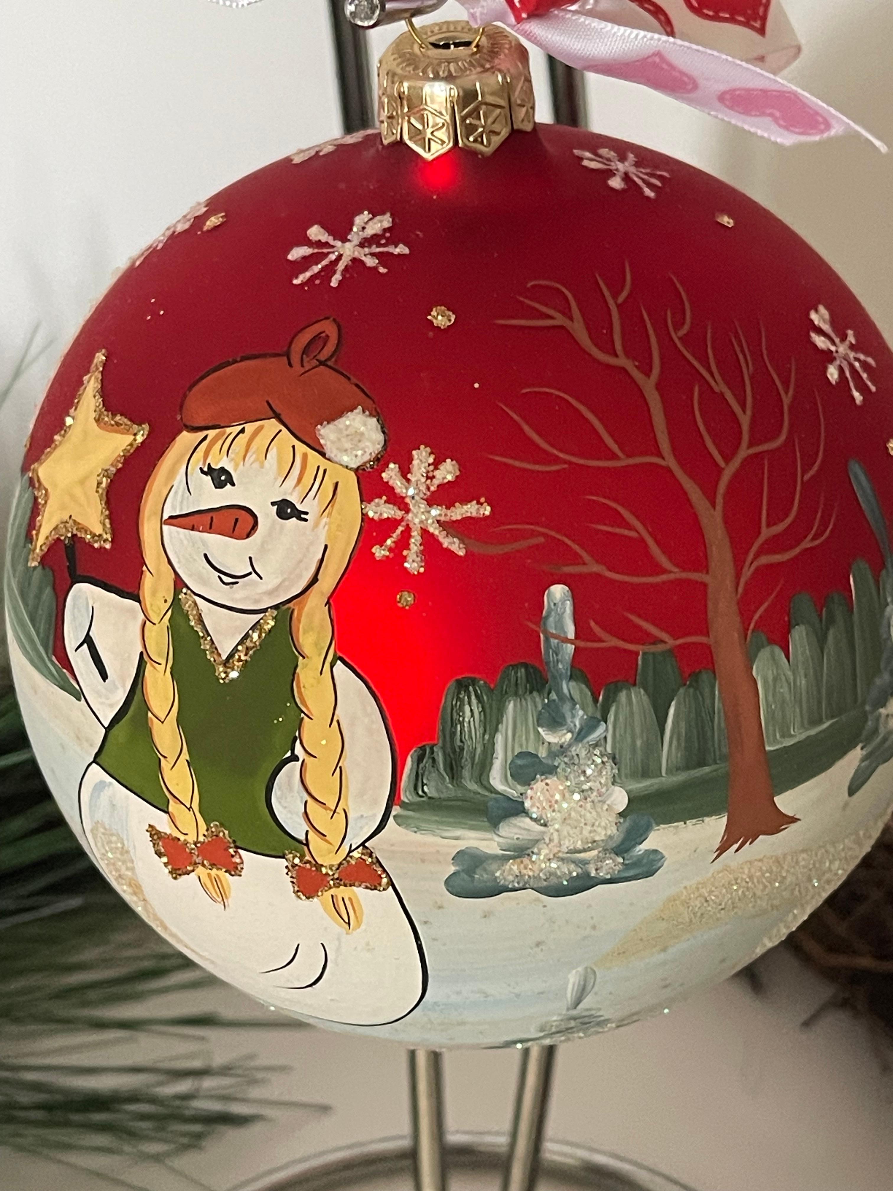 American Classical Artisan Handmade Christmas Jumbo Ball with Stand and Christmas Wreath For Sale