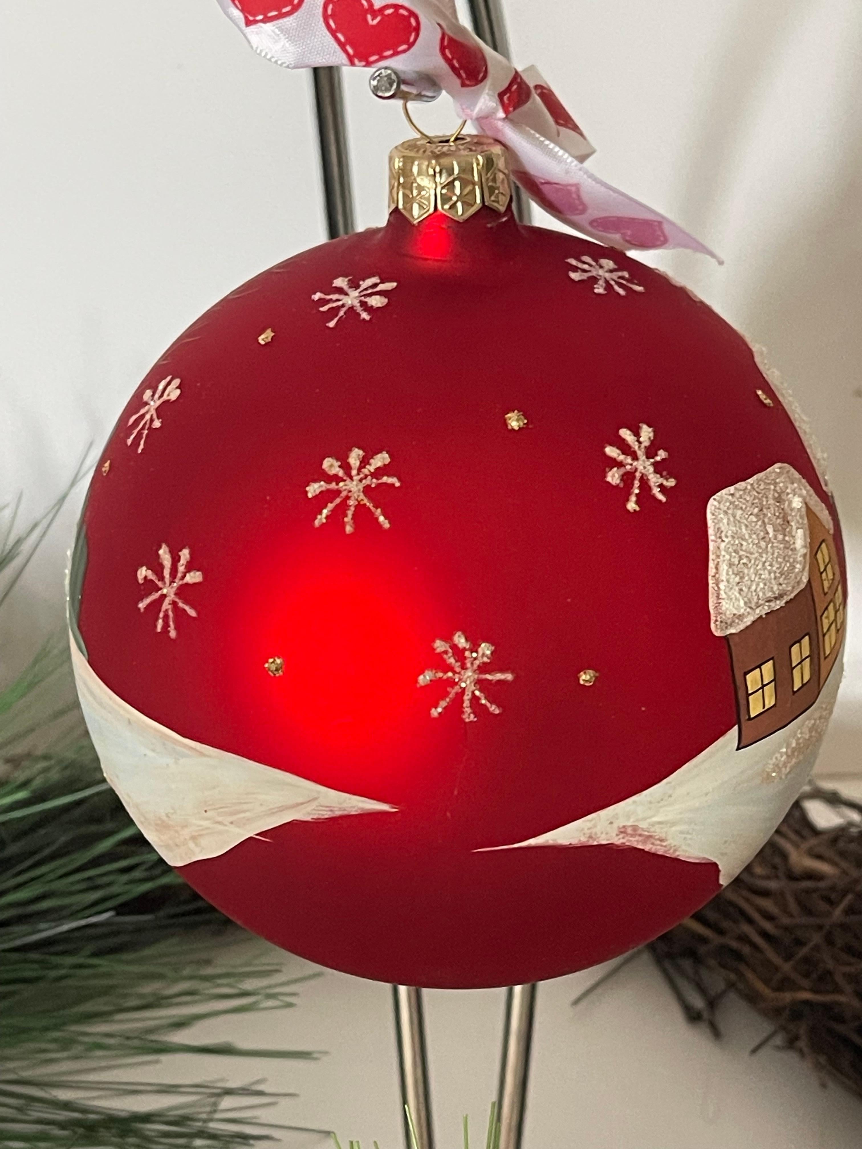 American Artisan Handmade Christmas Jumbo Ball with Stand and Christmas Wreath For Sale