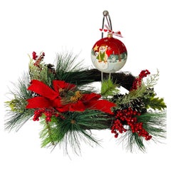 Artisan Handmade Christmas Jumbo Ball with Stand and Christmas Wreath