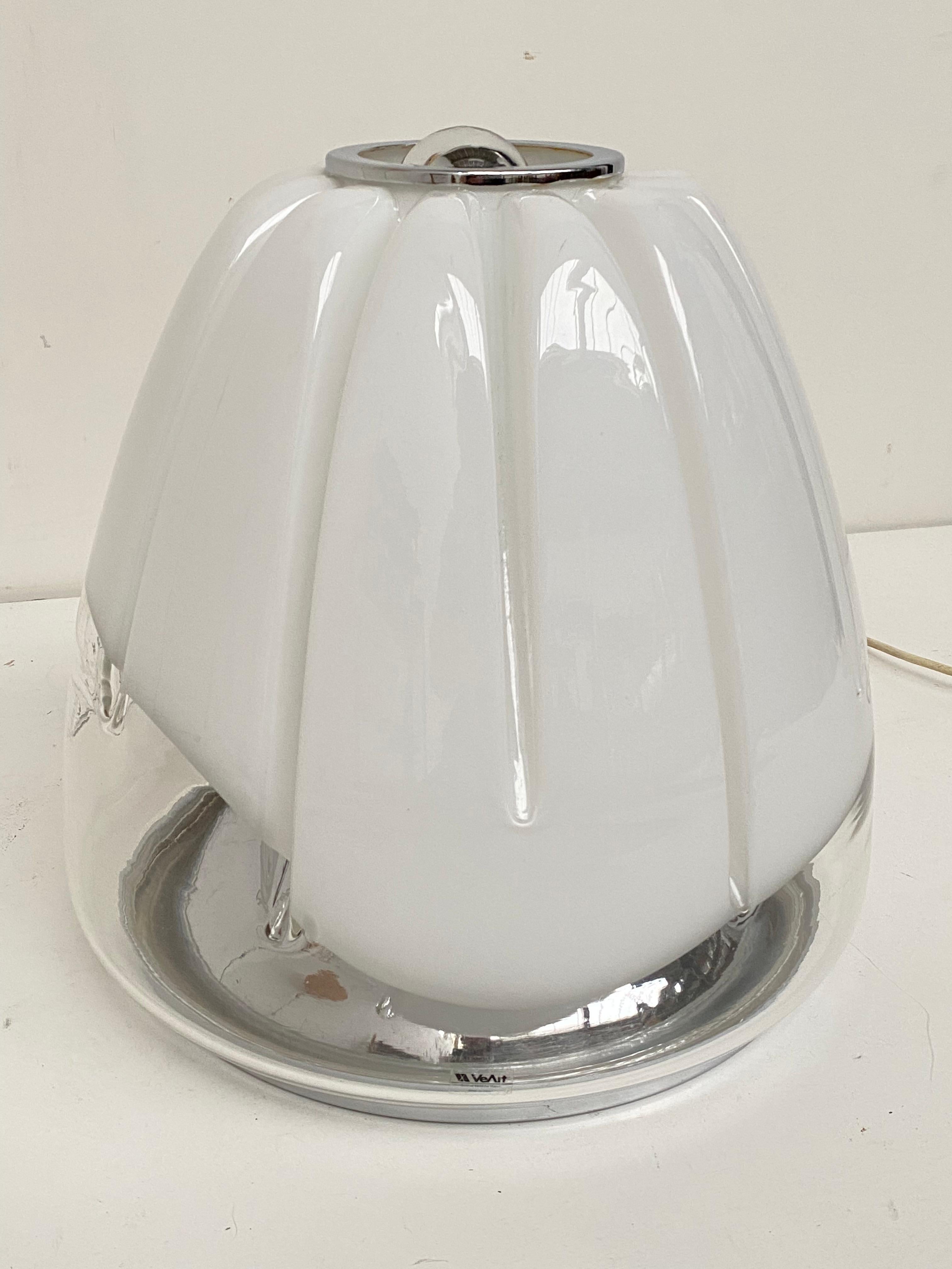 Lampe de bureau en verre faite main par Toni Zuccheri pour VeArt  Italie années 1970 en vente 9