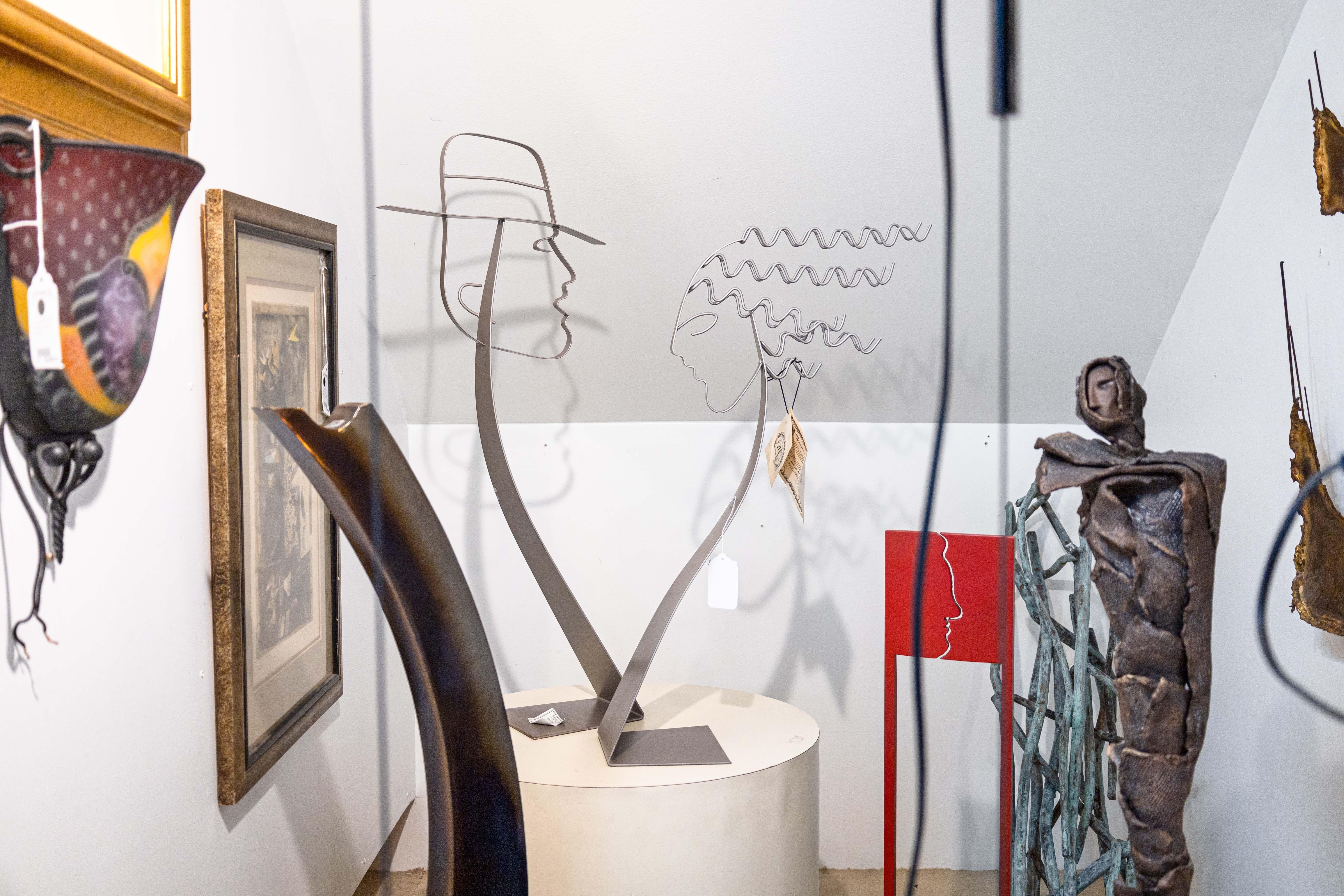 Artisan House Curtis Jere Silueta Masculina Metal Escultura Moderna Contemporánea en venta 3