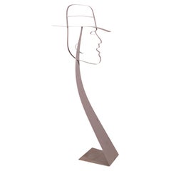 Artisan House Curtis Jere Male Silhouette Metal Contemporary Modern Sculpture