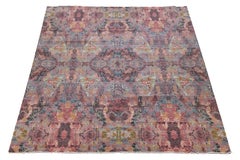 Artisan-Inspired Transitional Wool Rug – Earthy Mineral Tones & Abstract Motif