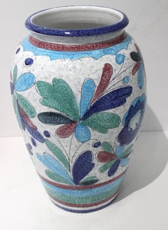 Artisan Italian Terracotta Majolica Urn