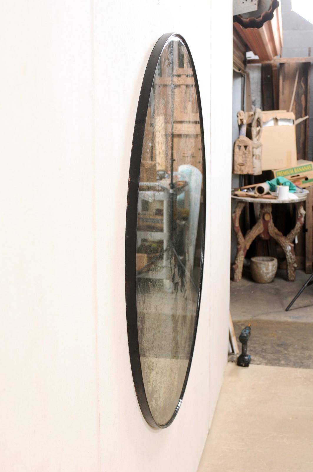 Artisan Made Round Mirror with Antiqued Glass Center, Customizable Sizes! 1