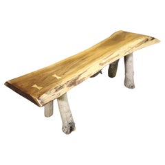 Artisan Made Bench w/ Butterfly Inlay