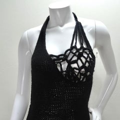 Artisan Made Black Knit Evening Dress